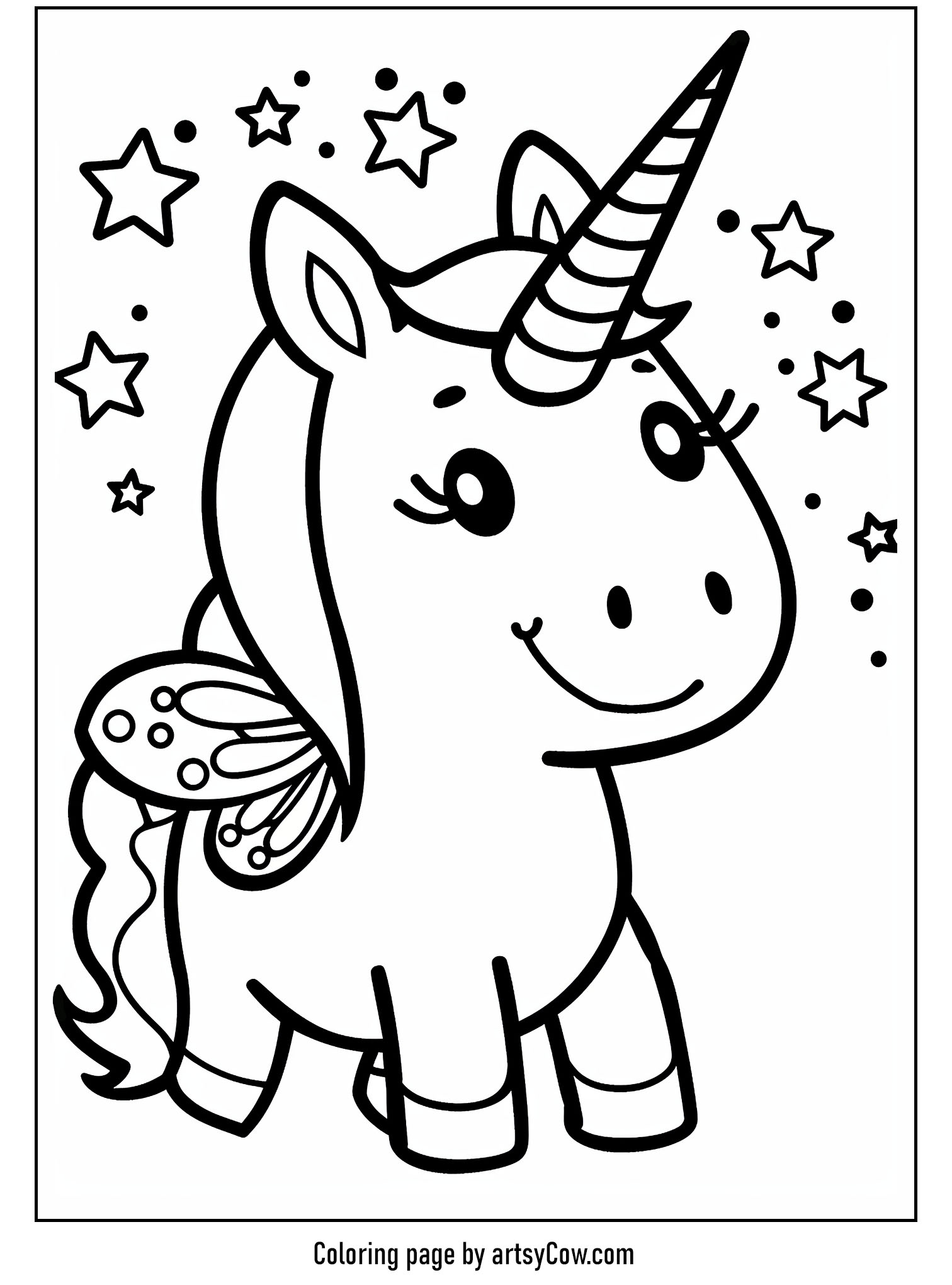 Unicorn with Butterfly Wings